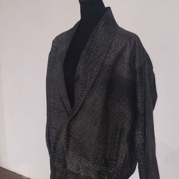 Antelope Vintage leather retro v-neck bomber - Picture 3 of 6